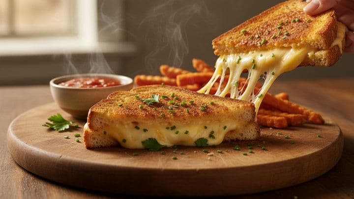 Perfect Air Fryer Cheese Sandwich