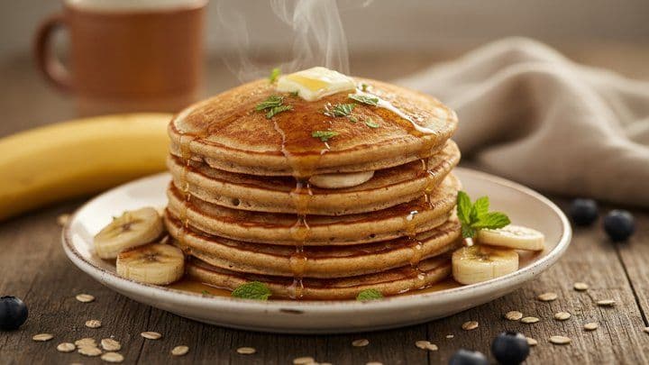 Best Banana Oat Pancakes